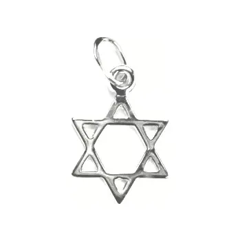 Přívěsek Zlatý přívěšek Davidova hvězda, bílé zlato - P 762 (Zlatá Davidova hvězda)