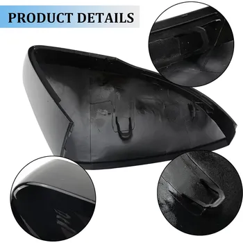 Auto zrcátko PROTEC Kryty zrcátek VW T-ROC/T-CROSS 2017-2019 černé lesklé