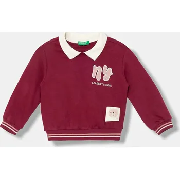 Chlapecká mikina Dětská mikina United Colors of Benetton 32N4G10KJ.P.seasonal burgundské 93X, vel. 98