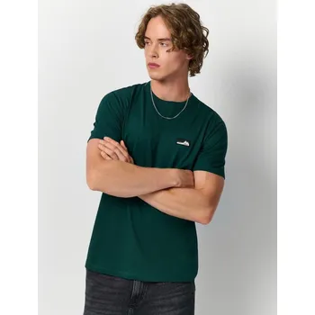 Tričko s aplikací - S - House - tmavozelený - 532GT-79M