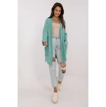 Dámský svetr Wool Fashion Italia Kardigan Blanca mint Velikost: UNI