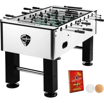 Stolní fotbálek profi- herny, klubovny, restaurace, černá / bílá, 144x120 cm