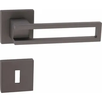 Dveřní kování TI - BURACO 3 - HR 3036Q rozety BBQ, klika/klika T - Titan (141)