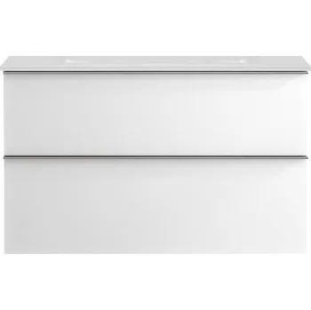 Koupelnový nábytek CERANO - Koupelnová skříňka pod umyvadlo s úchytkou Velora - bílá matná, chromová úchytka - 80x49,8x46 cm