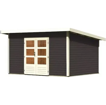 Zahradní stavba KARIBU HOLZTECHNIK dřevěný domek KARIBU NORTHEIM 4 (91461) terragrau LG3857