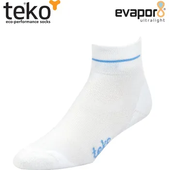 Dámské ponožky Teko 2222 eV8 Light Minicrew white-blue dámské běžecké ponožky Velikost: 42-45
