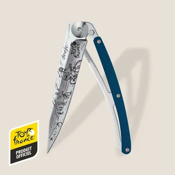 kapesní nůž Kapesní nůž Deejo 1AMTDF002 Tattoo Mirror 37g blue aluminium Tour de France Bunch limitovaná edice