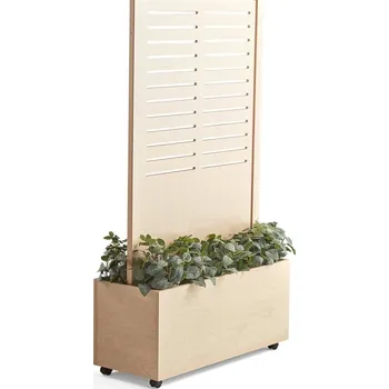 Paraván Dřevěný paraván FREE, s truhlíkem, 1720x983 mm, bříza