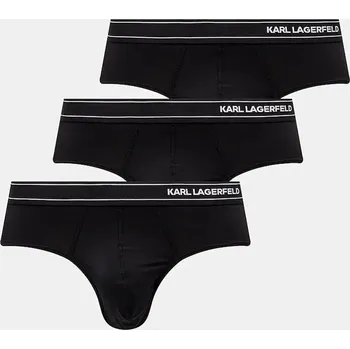 Slipy Spodní prádlo Karl Lagerfeld 3-pack A1M47085 černá 99X, vel. S