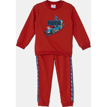 Dětská tepláková souprava Puma X HOT WHEELS MINICATS Crew Set TR 630073 červená 33X, vel. 62