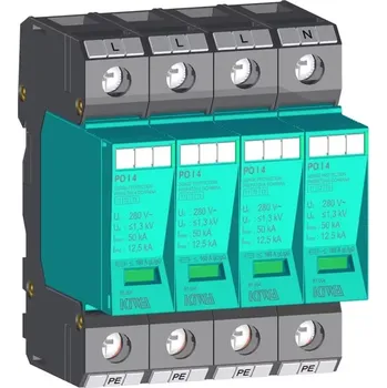 Přepěťová ochrana Kiwa Přepěťová ochrana AC T1+T2 Kiwa 81.004 4P 280V/12,5kA