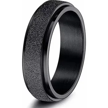 Prsten Černý prsten z nerezové oceli