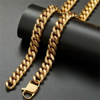 Náhrdelník IZMAEL Pánský řetízek MA 38422 Zlatá/56cm/14mm KP38422