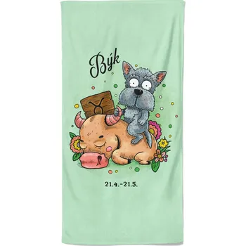 Osuška 140 x 70 cm Psí znamení - Býk