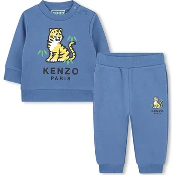Dětská bavlněná tepláková souprava Kenzo Kids K61502.86.102 modrá 55X, vel. 86