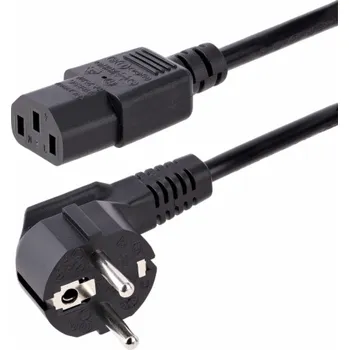 Napájecí kabel StarTech.com 1m (3ft) Computer Power Cord, 18AWG, EU Schuko to C13 Power Cord, 10A 250V, Black Replacement AC Cord, TV/Monitor Power Cable, Schuko CEE 7/7 to IEC 60320 C13 Power Cord - PC Power Supply