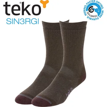 Pánské ponožky Teko 6643 S3 Midweight Hiking turkish coffee-maroon dámské turistické ponožky Velikost: 34-37