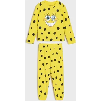 Chlapecké spodní prádlo Sinsay - Dvoudílná pyžamová souprava Spongebob - žlutá - 256EV-11X - 256EV-11X-128