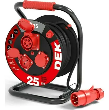 Kabel prodlužovací neoprenový na bubnu DEK BP6253fáz 25 m 1,5 mm2 IP 44