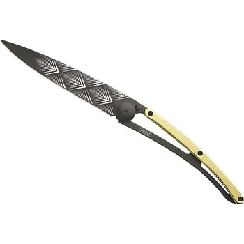 kapesní nůž Kapesní nůž Deejo 9GM021 GOLD Tattoo Black 27g 23kt yellow gold Art Déco