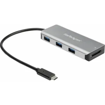 USB hub StarTech.com 3 Port 10Gbps USB C Hub with SD Card Reader, 3x USB-A & 1x SD Slot, Portable USB 3.1/3.2 Gen 2 Type C Adapter Hub, Laptop Hub, USB Bus Powered, Thunderbolt 3 Compatible - Windows/macOS/Li