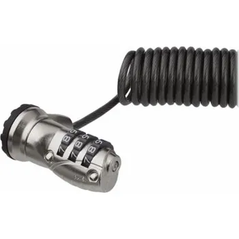 Zámek na kolo StarTech.com 6ft (1.8m) Self-Coiling Laptop Cable Lock, Portable 3-Digit Combination Security Cable Lock for K-Slot Laptop/Computer/Desktop/Device, Coiled Anti-Theft Steel Cable Combo Lock - 6 ft Coil