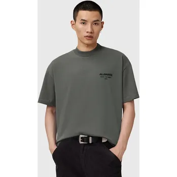 Pánské tričko Bavlněné tričko AllSaints XANDER pánské, zelená barva, M030JC 78X, vel. XXL