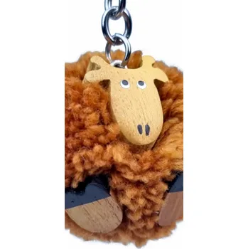 Dřevěná hračka 2Kids Toys Dřevěná klíčenka pompon Žirafa