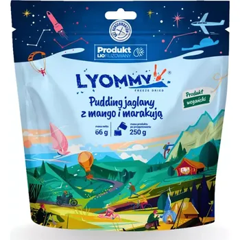 jídlo na cestu Lyommy Kokosová jáhlová kaše s mangem, marakujou a banánem