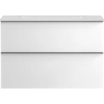 Koupelnový nábytek CERANO - Koupelnová skříňka pod umyvadlo s úchytkou Velora - bílá matná, chromová úchytka - 70x49,8x46 cm