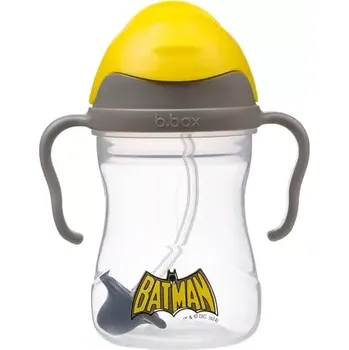 Kojenecká láhev b.box Hrneček s brčkem 240 ml - Batman