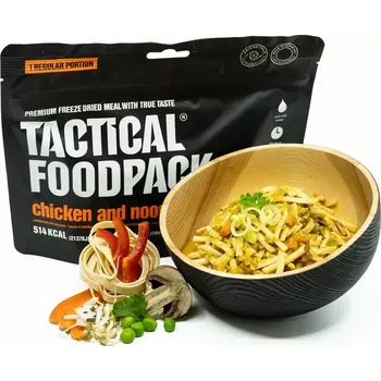 jídlo na cestu Tactical Foodpack Nudle s kuřecím, zeleninou, houbami a mungo klíčky Standardní
