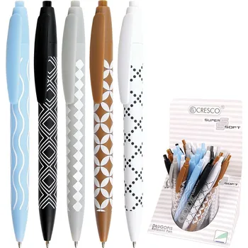 Kuličkové pero Cresco Super Soft 1,0 mm, modré