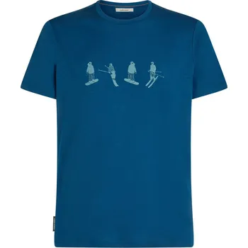 Pánské tričko Icebreaker Men Merino 150 Tech Lite SS Tee Snow Day Velikost: XL / Barva: modrá