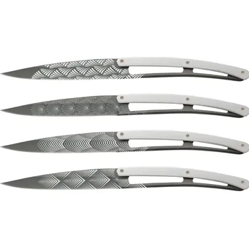 Kuchyňský nůž Deejo 4FM101 Sada 4 stolních nožů Table,titanový povrch,chrom,Art Déco