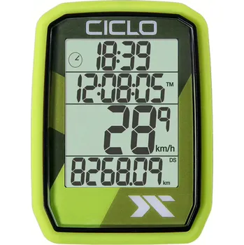 Tachometr CICLOSPORT Computer CicloSport Protos 105 drátový barva zelená