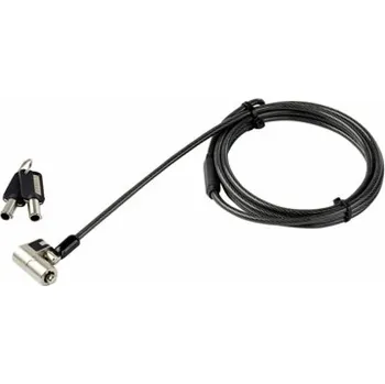 StarTech.com 6.5 (2m) 3-in-1 Universal Laptop Cable Lock, Keyed Laptop/Desktop Security Cable Lock Compatible w/ K-Slot, Nano & Wedge Slot Computer, Anti-Theft Steel Cable Lock w/ Keys - Universal Laptop Lock - Bezpečnostní kabelový zámek - 2.03 m - kom
