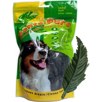 Pamlsek pro psa TENESCO Denta-pure list Leavy MINT 25 ks/10 cm