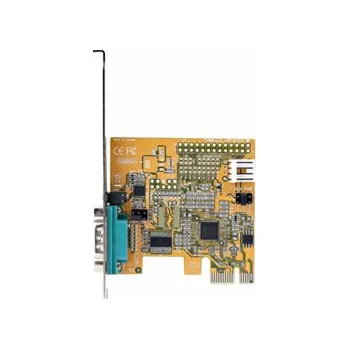 StarTech.com PCI Express Serial Card, PCIe to RS232 (DB9) Serial Interface Card, PC Serial Card with 16C1050 UART, Standard or Low Profile Brackets, COM Retention, For Windows & Linux - PCIe to DB9 Ca