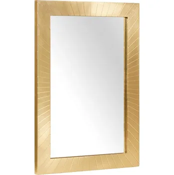 Zrcadlo Koupelnové zrcadlo Nástěnný Černá a zlatá 50 x 2,5 x 70 cm