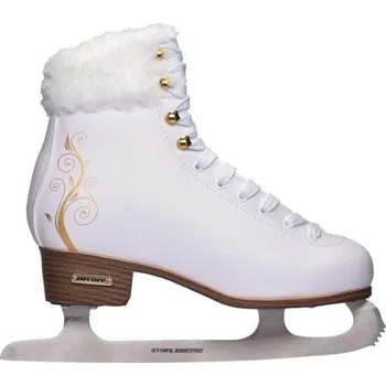 Zimní brusle Dámské lední brusle Arcore LUXURY 37 Bílá, Hnědá, Stříbrná