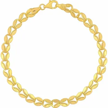 Náramek Zlatý náramek Aureon ze žlutého zlata s dvojitými očky - 5 mm varianta 18 cm FNN1820BGY-18 cm