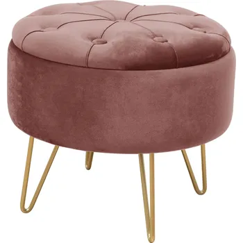 Taburet Taburet ROCA samet růžový