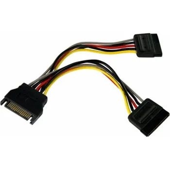 Kabel do PC StarTech.com 6in SATA Power Y Splitter Cable Adapter - M/F - Power splitter - SATA power (M) to SATA power (F) - 6 in - PYO2SATA - Separátor k napájení - SATA napájení (M) do SATA napájení (F) - 15.2