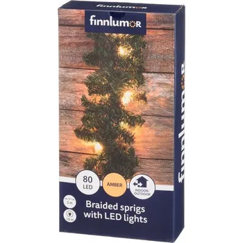 Vánoční dekorace Finnlumor Vánoční girlanda s 80 diodami, 5 m, teplé světlo