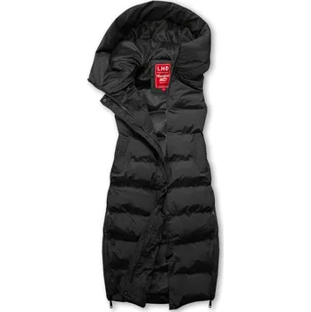 Dámská vesta Černá dlouhá prošívaná vesta