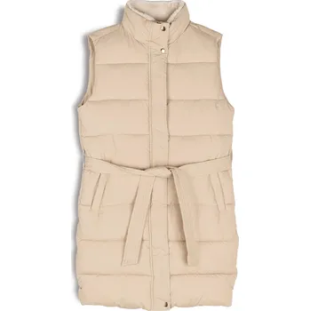 Dámská vesta GATE Zimní vesta s páskem 34 624-026/26 Hnědá 34