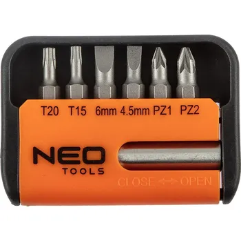 Bit NEO TOOLS Sada bitů 6ks s držákem, 06-101