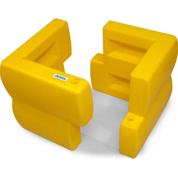 Stavební profil Ochranný profil na sloup 300 (sloup až 300 x 300 mm), z PE, žlutý, 500 x 500 x 500 mm, sada = 2 kusy