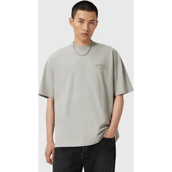 Pánské tričko Bavlněné tričko AllSaints XANDER pánské, šedá barva, M030JC 09X, vel. XXL